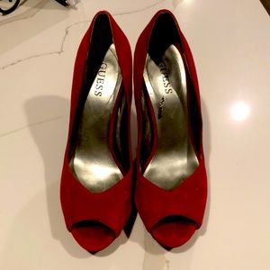 Guess Red Heels size 8 1/2